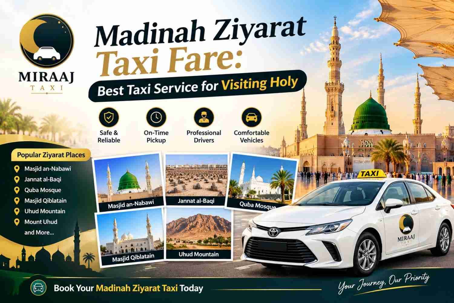 Madinah Ziyarat Taxi Fare: Best Taxi Service for Visiting Holy Sites